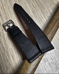 Image 3 of Black French Grained Calfskin Watch Strap