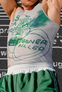 Image 2 of GAS STATION BONER PILLED WHITE/TEAL SHIRT