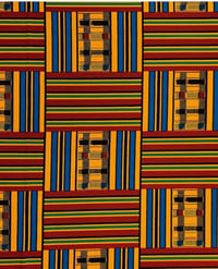 Image 4 of Kente Afro Plaid Self-tie Bottoms| More Colors Available.