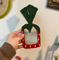 Image 4 of Fused glass strawberry candy mirror