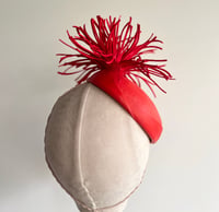Image 3 of Red  leather button 