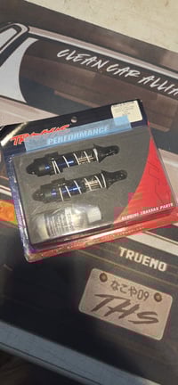 Image 1 of 1/10 Blue Aluminum Long GTR SHOCKS (2) - OPEN PACKAGE NEW part #7461