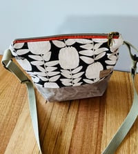 Image 4 of cotton Canvas Flower Shoulder Bag