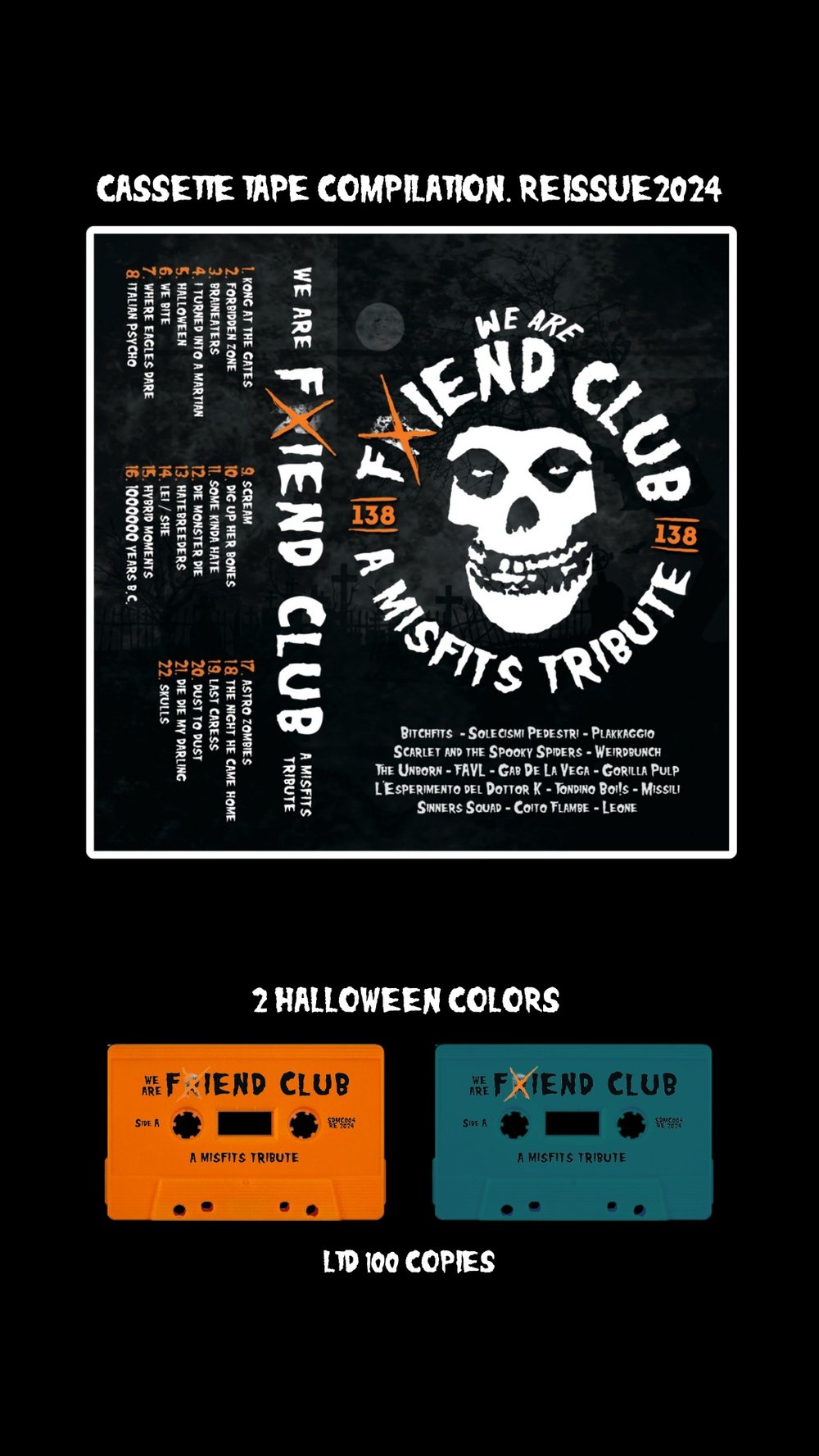 AA.VV - We are Fiend Club "A Misfits tribute" RE 2024 ( CASSETTE )