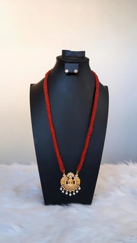 Image 3 of Geeta Long American Diamond Hydrocrystal (Laxmi Temple) Necklace Only