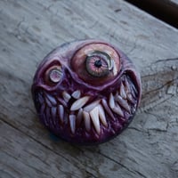 Image 8 of Custom Swappable Phone Grip for smartphones, reflective pupil, glow in the dark. Madballz