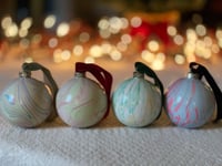 Image 1 of Marbled Ornaments - Snow