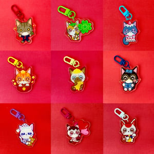 FORTUNE KITTY MYSTERY KEYCHAIN