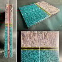 Image 1 of Maple Burl & Grip-Tec Segmented Knife Scales