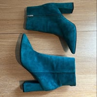 Image 8 of NINE WEST Elegant Pointed Toe Teal Suede Ankle Boots