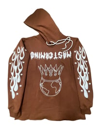 Image 1 of Brown Mastermind Flame Hoodie 