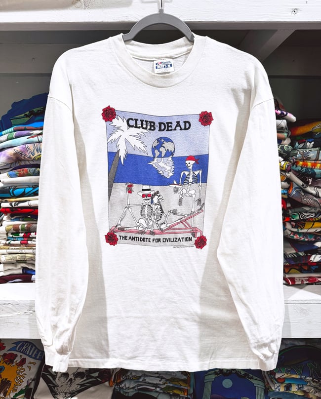 Grateful Dead 1984 Club Dead Longsleeve Lot Shirt - Size L
