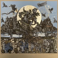 Image 3 of "La Conférence des Oiseaux - Kraft 350gr- Avec fond bleu -