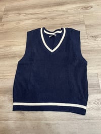Blue /white stripe vest
