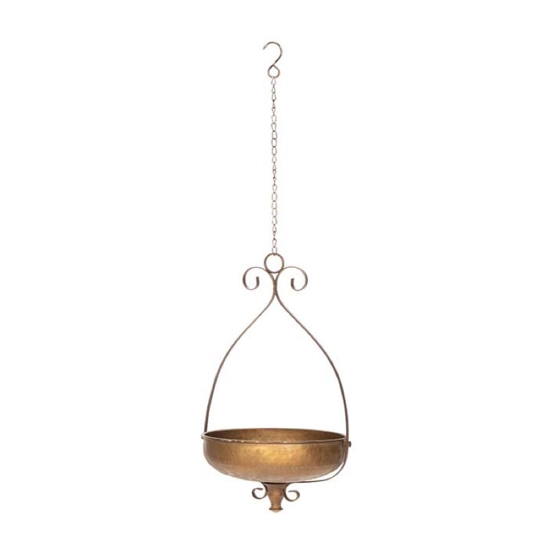 Image of Hanging Bronze Bird Feeder 