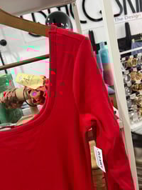 Image 2 of NWT red ribbed dress