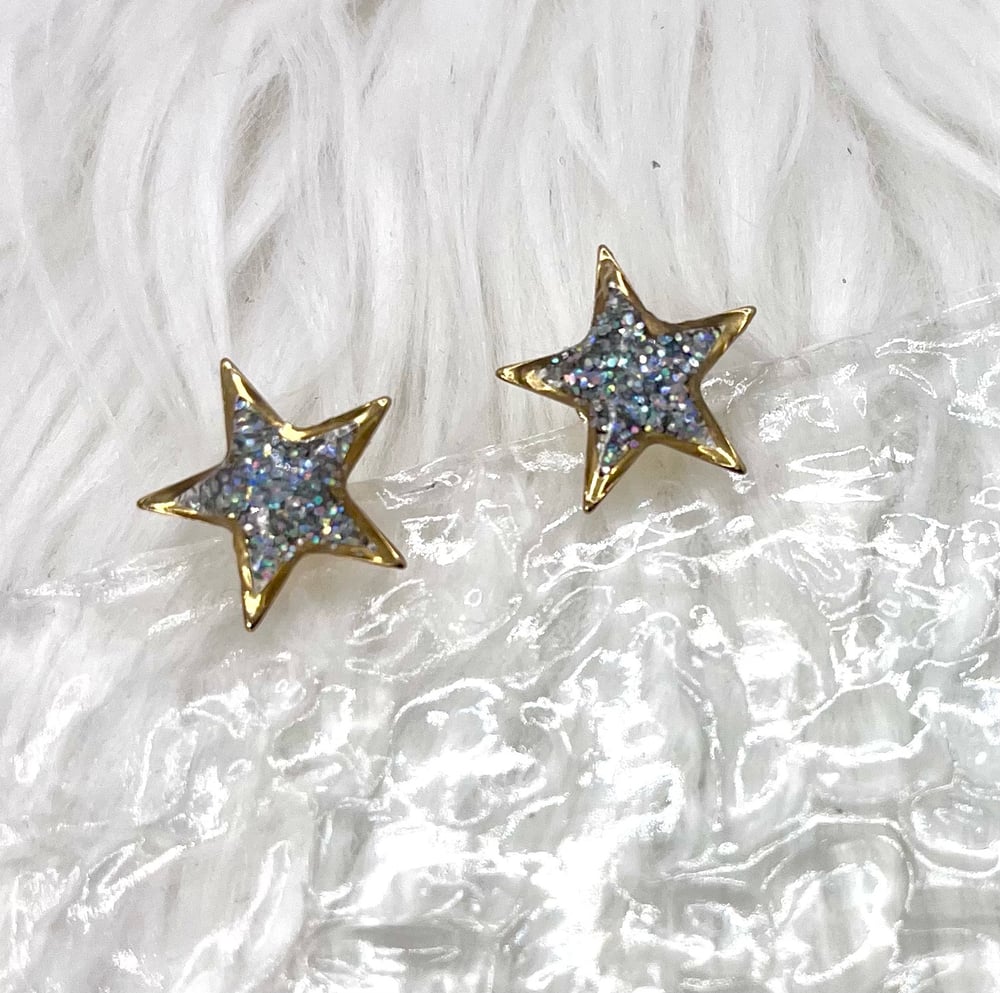 Image of SPARKLY STAR STUDS 