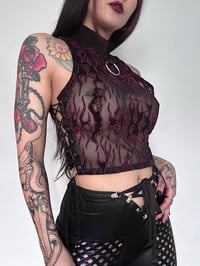 Image 1 of Fire Lace Up Top (made to order)