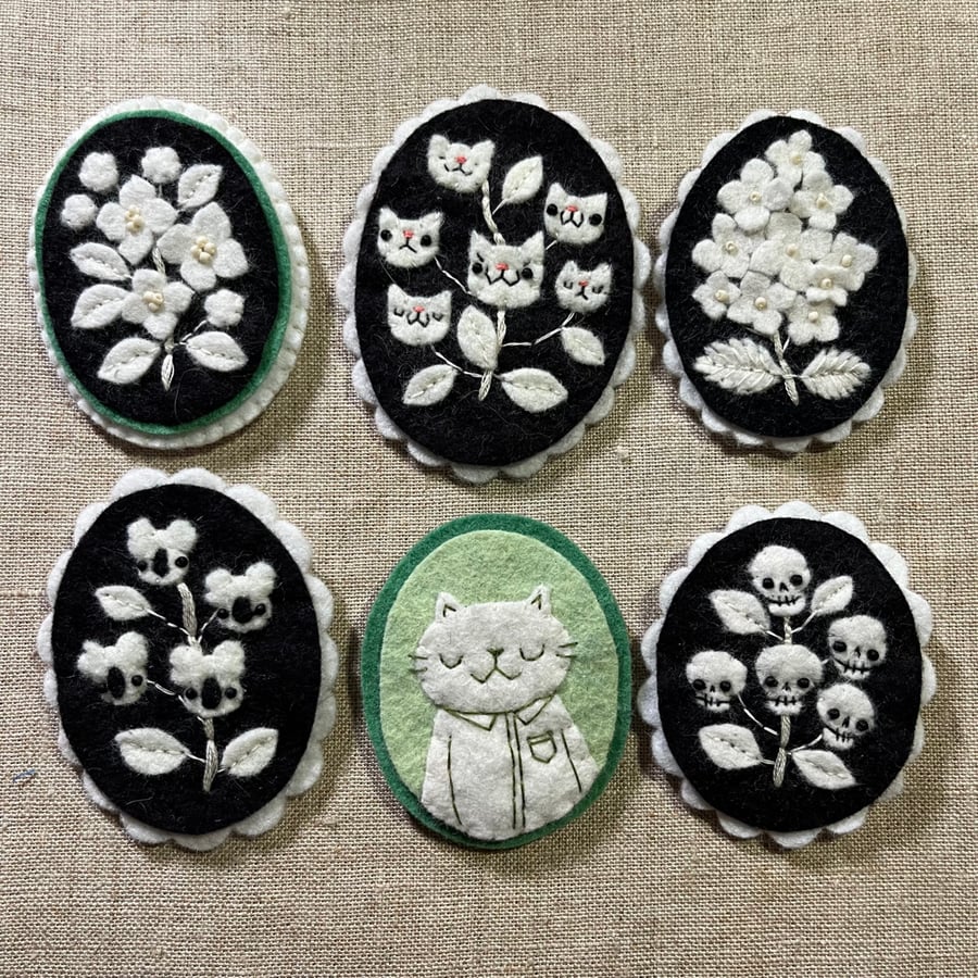 Image of cameo brooches // fall 2025