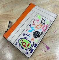 Image 1 of RTS Hand Painted KS Cardholder - Kitten Art