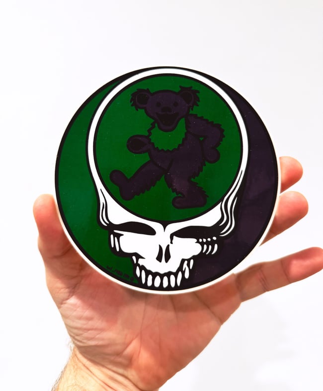 Grateful Dead 1991 Purple / Green SYF Bear 5” Sticker 