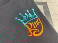 Image 2 of King Embroidered T-shirt / Custom Colors
