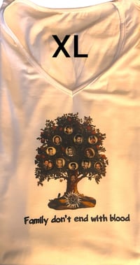 Image 1 of supernatural family tree woman’s tee. XL
