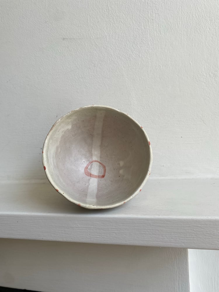 Flecked tin white Bowl with deep foot Image 3