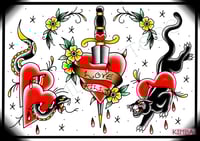  ‘Love kills’ Flash Print