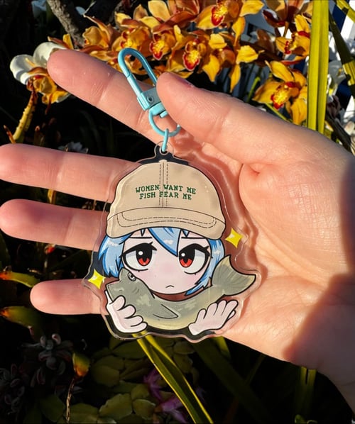 Image of Rei gone fishin’ keychain