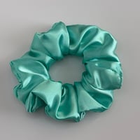 Mint Green Satin Scrunchie