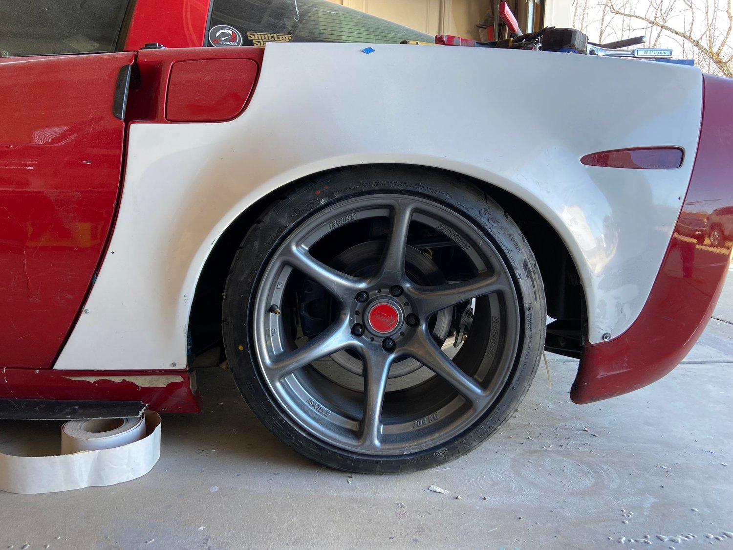 Image of Corvette c6 85mm wide over fenders