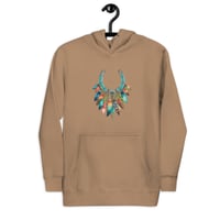 Image 13 of Unisex Hoodie, Feathers and Turquoise Horseshoe Hoodie, Western