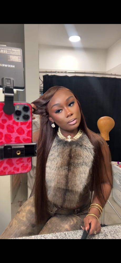 Image of 26 inch 13x4 straight brown frontal 