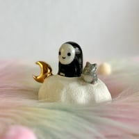 Image 2 of kaonashi with hamster Boh on cloud