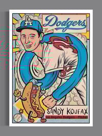 Image 2 of Sandy Koufax Dodger Dog (limited to 50) trading card 