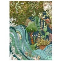 Jellyfish and Monkey Greetings Card