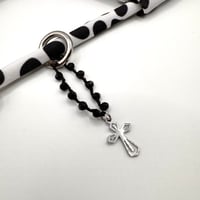 Image 2 of Black Agate Cross Bikini Charm