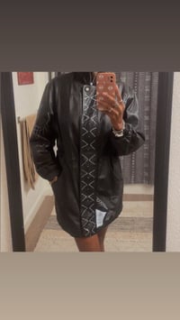 Image 5 of Xanthe Hand-Painted Leather Coat