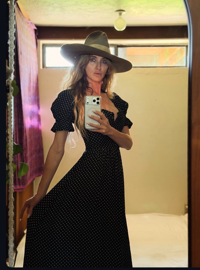 1960s BIBA London navy blue milkmaid maxi dress bohemian 