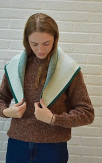 Image 14 of Bramble Green Lambswool Shawl - Made in Scotland