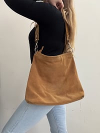 Image 1 of 00s Brown suede leather bag