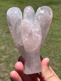 Image 8 of Angel Rose Quartz Carving #2568