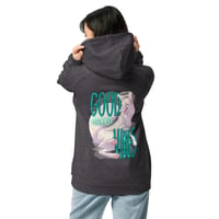 Image 5 of Unisex eco raglan hoodie - FOX W/ GOOD VIBES (BACK)