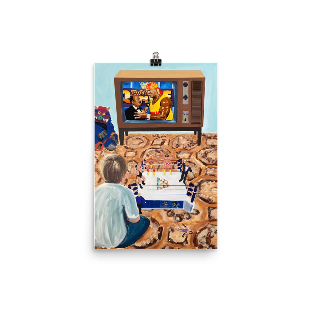 Image of 80s wrestling days prints