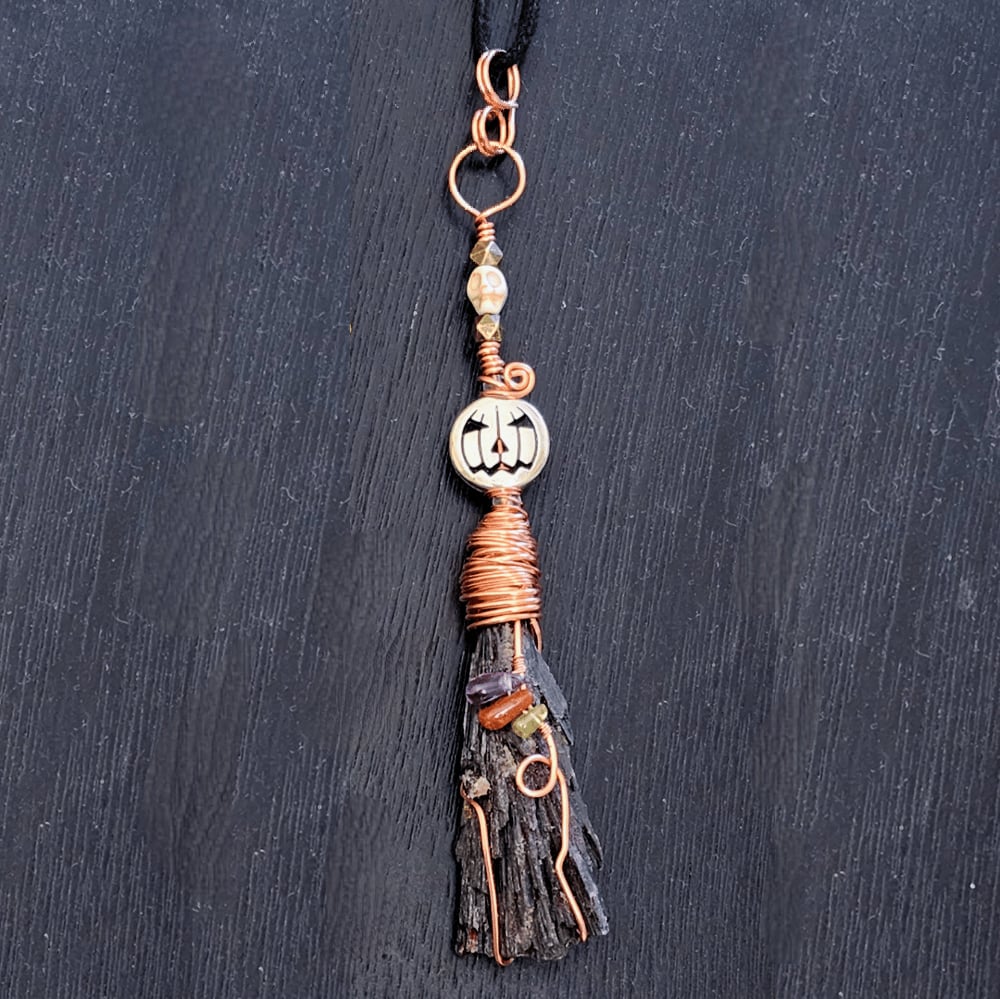 Image of Sweeps - Witch's Broom Wrapped Pendant