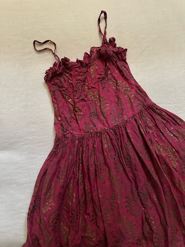 70s Indian cotton dress Monsoon London 