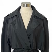 Image 4 of Black Nylon Trench Coat