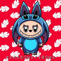 Image 1 of Stitch Labubu and Angel Labubu Stickers