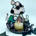 Mushroom Cottage Halloween Candle Holder 